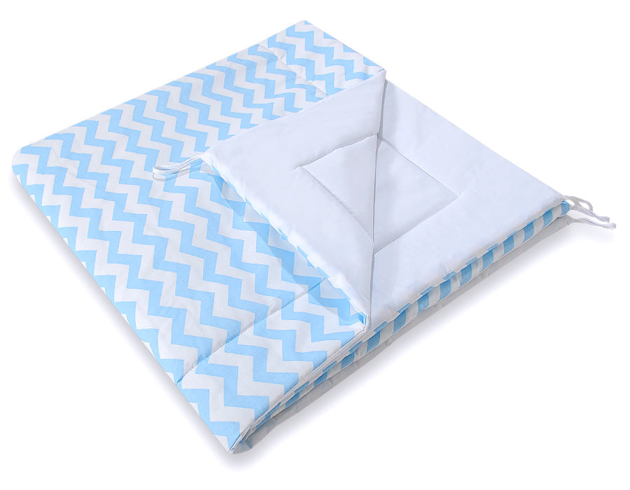 Double-sided teepee playmat- White dots on turquoise