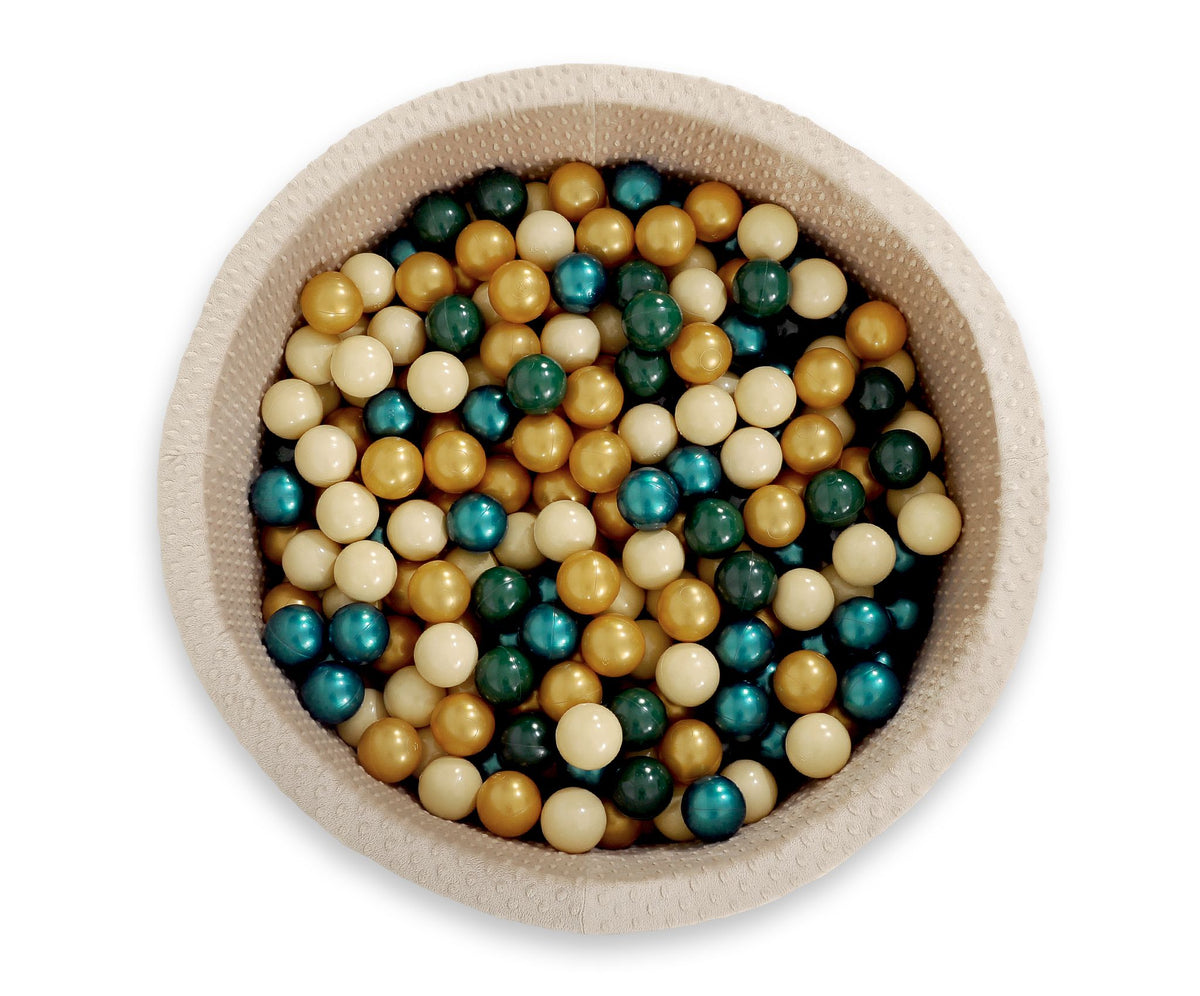 Ball-pit minky H-30 cm with balls 200pcs- beige