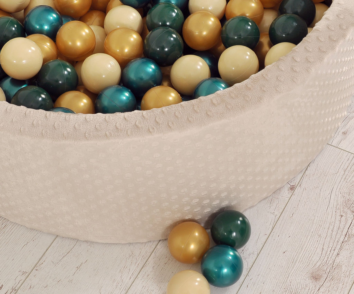 Ball-pit minky H-30 cm with balls 300pcs - beige