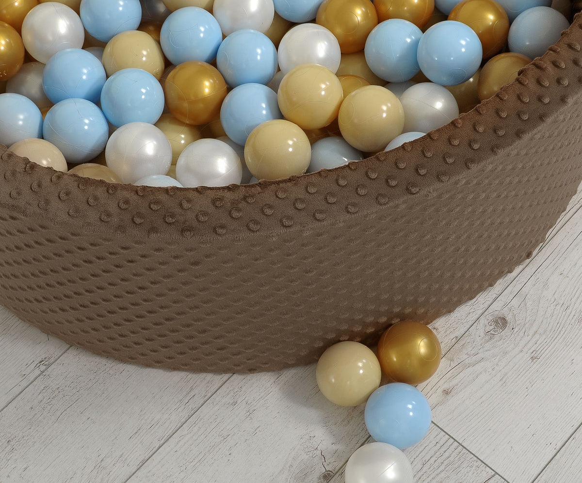 Ball-pit minky H-30 cm with balls 200pcs- chocolate