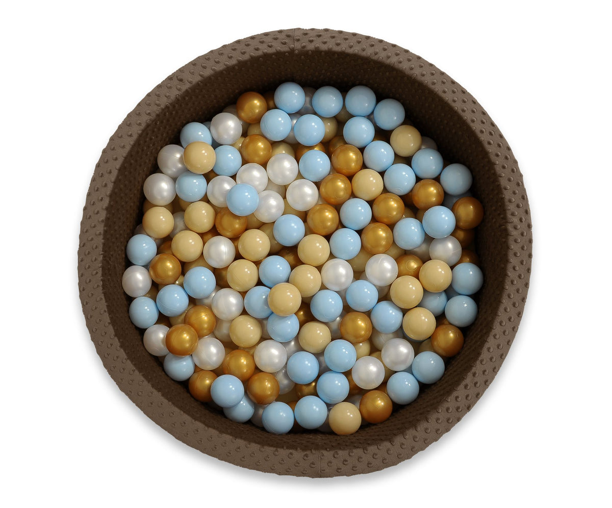 Ball-pit minky H-30 cm with balls 300pcs - chocolate