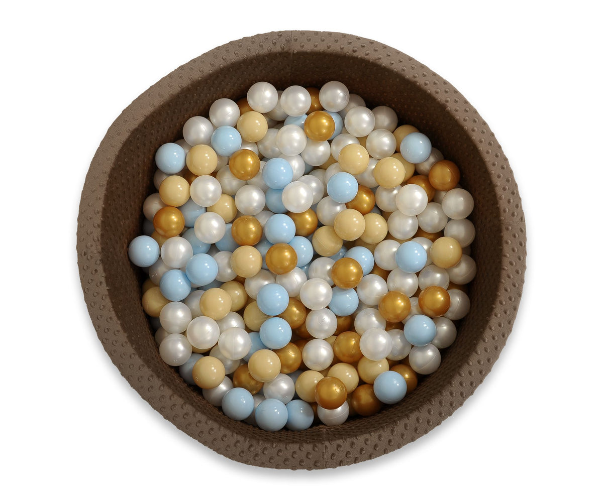 Ball-pit minky H-40 cm with balls 200pcs - chocolate