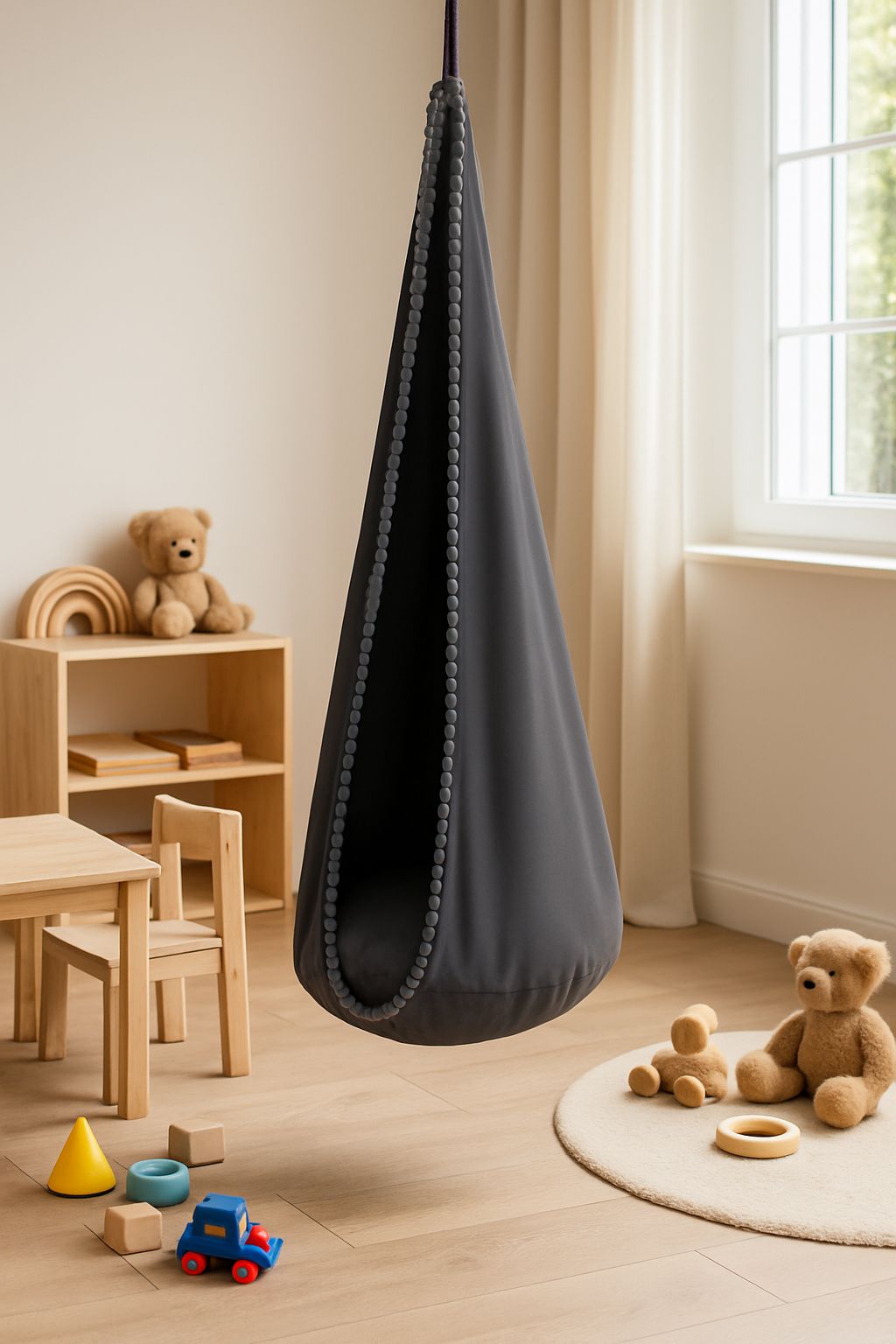Hanging swing hammock cocoon - anthracite