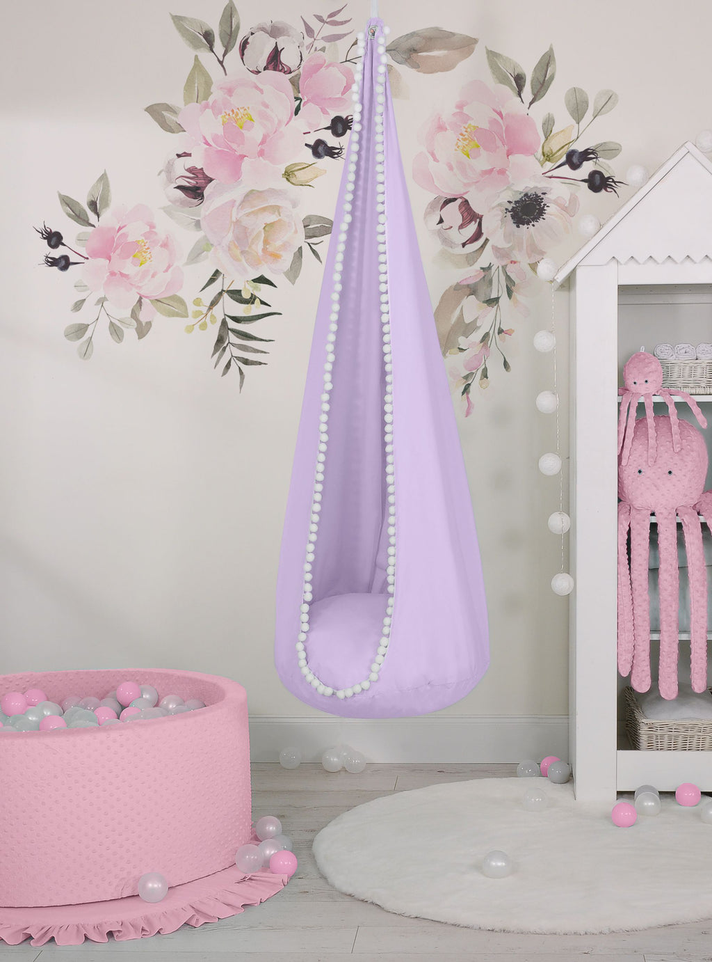 Hanging swing hammock cocoon - lila