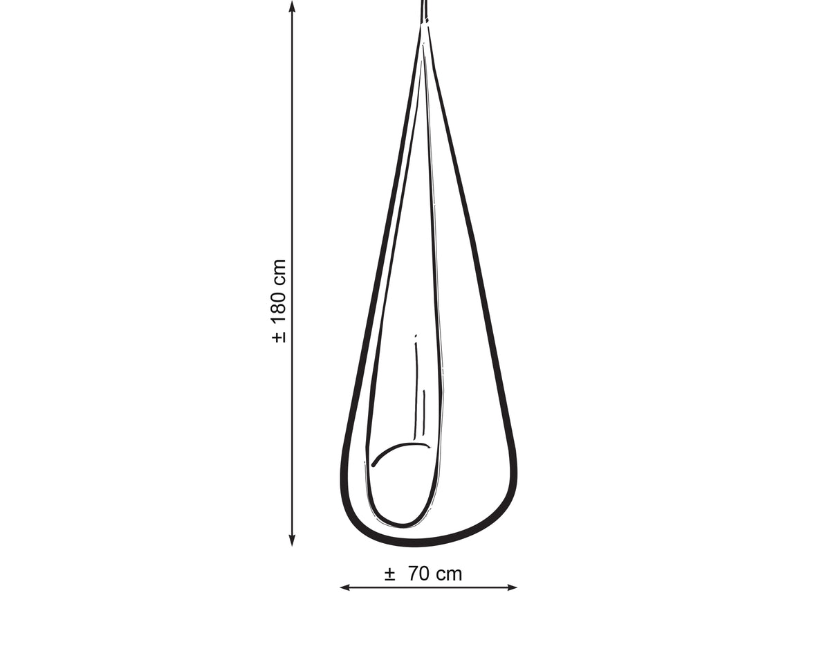 Hanging swing hammock cocoon - pink