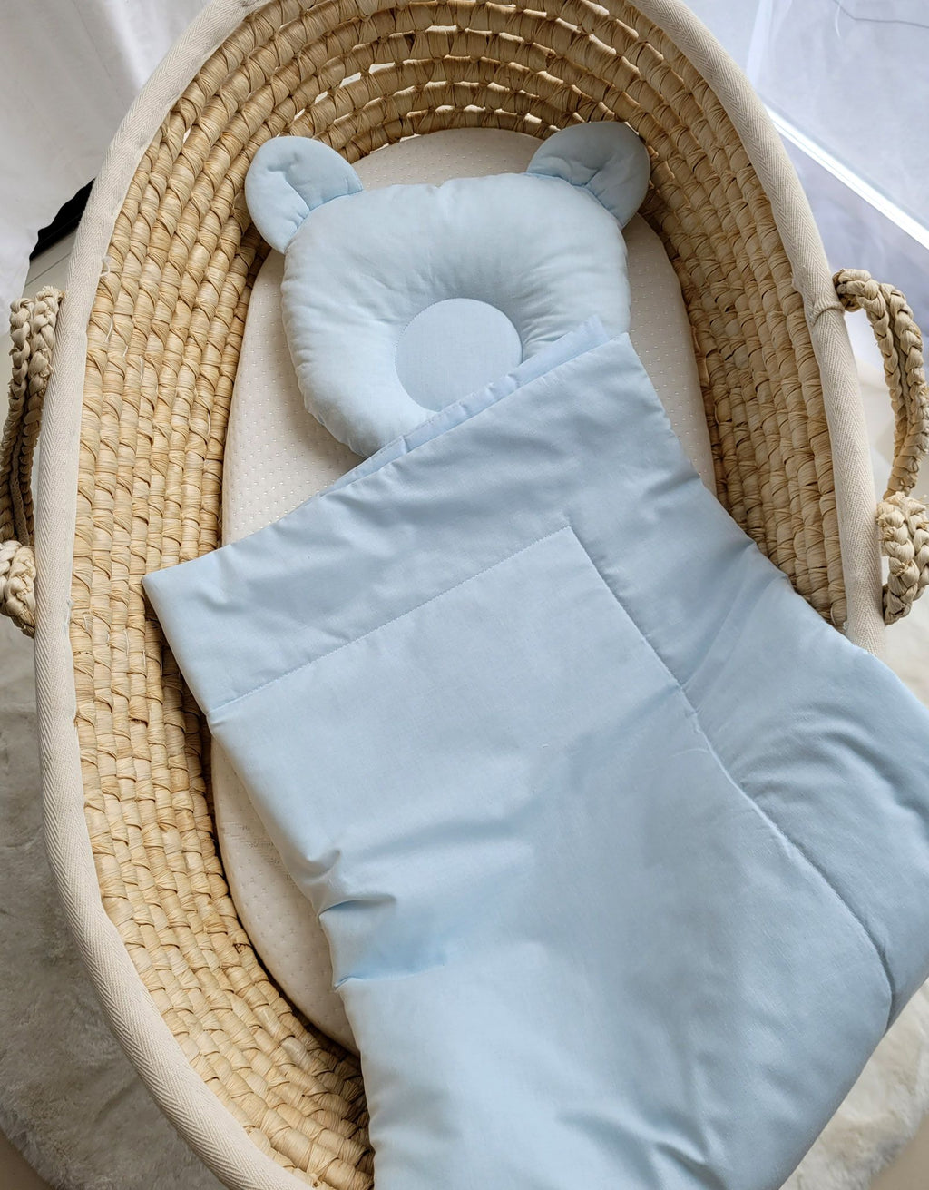 Blanket with pillow - 2pcs set - blue