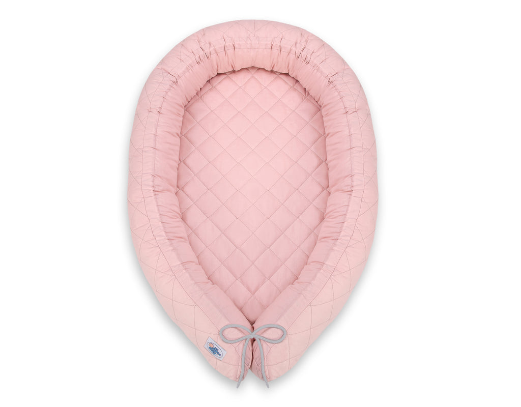 2-in-1 - Baby nest quilted - snake pillow bumper - white