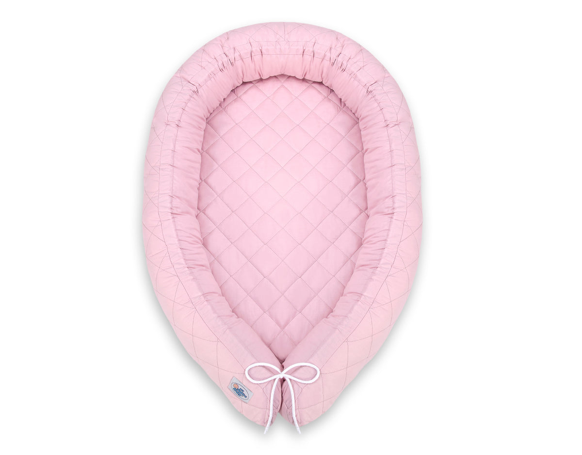 2-in-1 - Baby nest quilted - snake pillow bumper - white