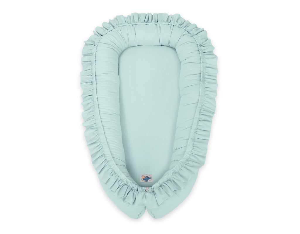 Baby nest Premium Cocoon for infants with a ruffle MY SWEET BABY- mint