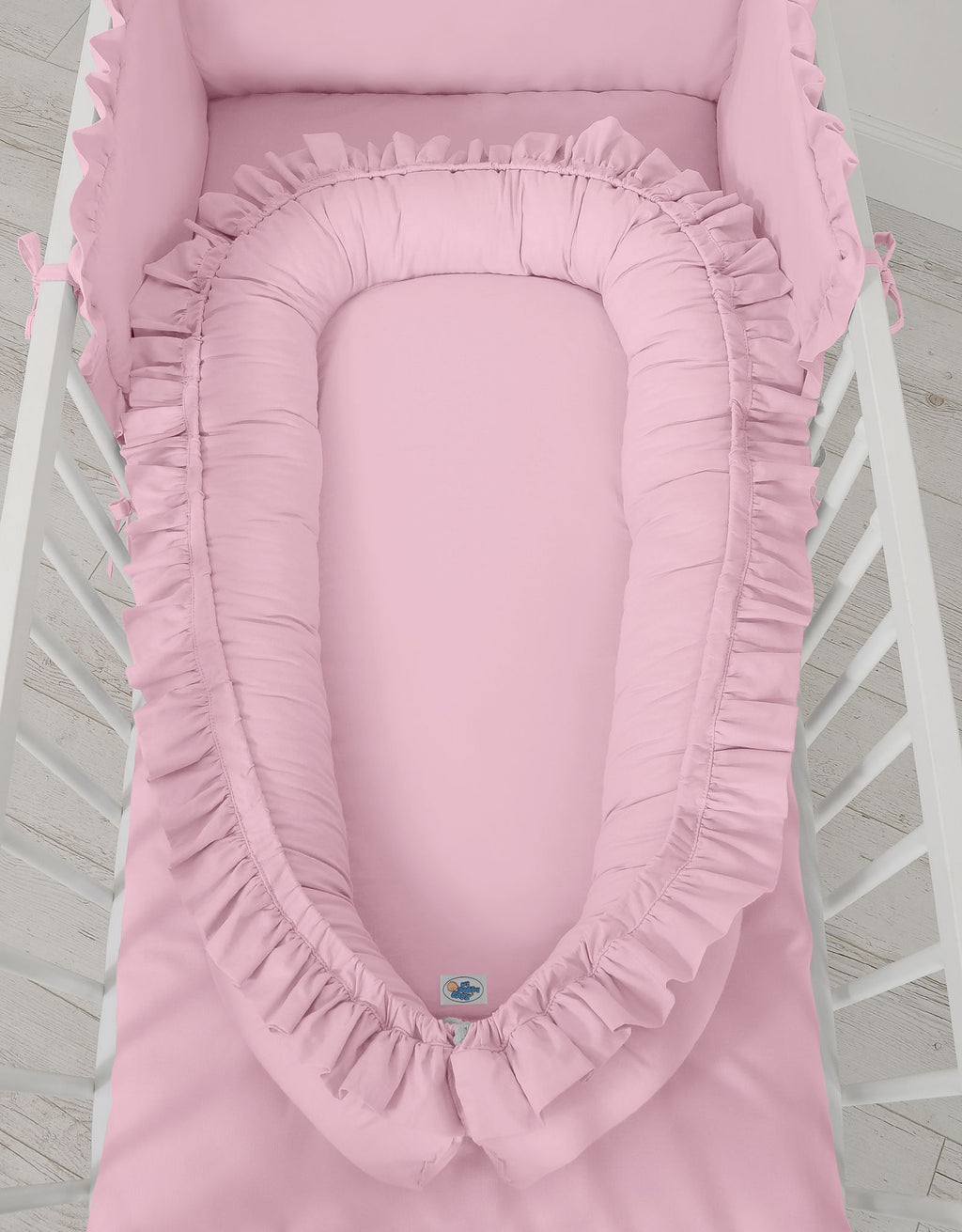 Baby nest Premium Cocoon for infants with a ruffle MY SWEET BABY- pink