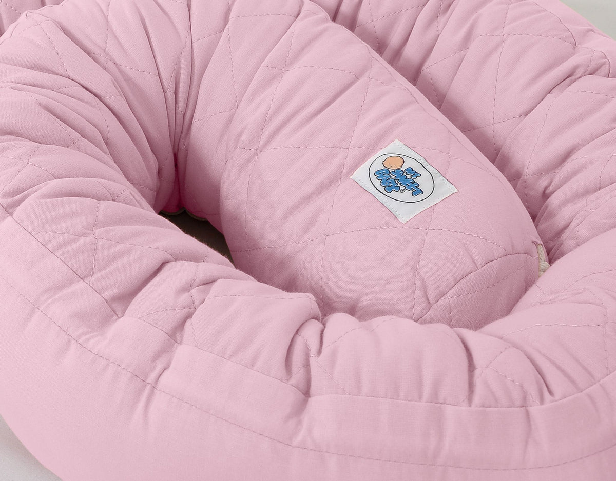 2-in-1 - Baby nest quilted - snake pillow bumper - white