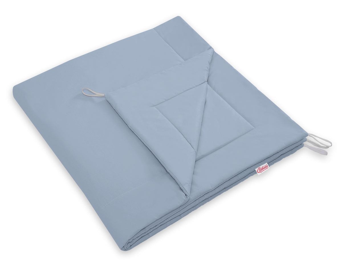 Teepee tent for kids +play mat + decorative feathers - pastel blue