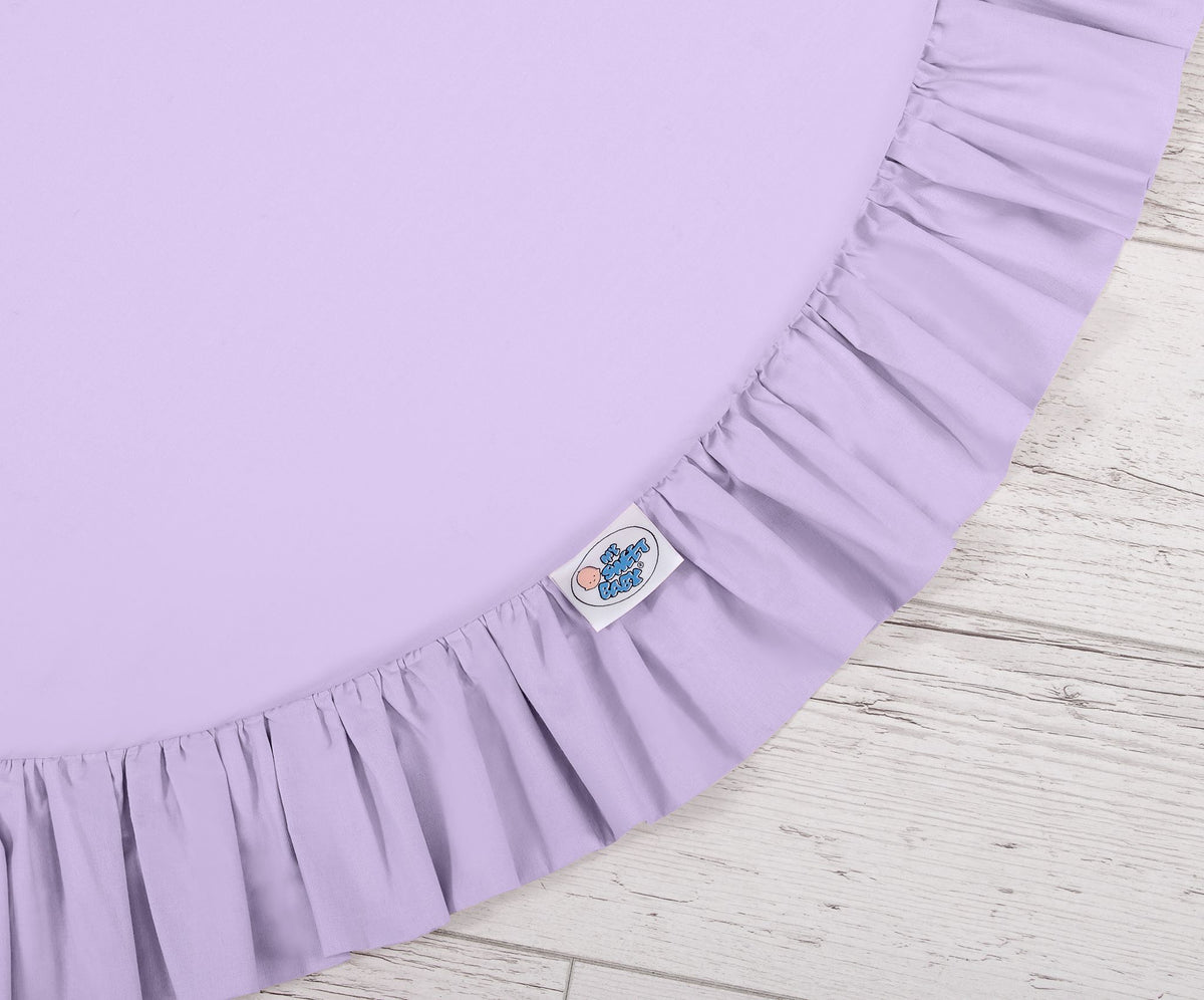 Set: Hanging baldachin for children's room cotton + Floor play mat- lila