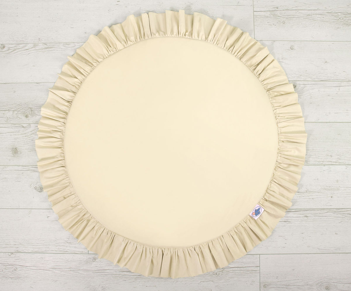 Set: Hanging baldachin for children's room cotton + Floor play mat- cream