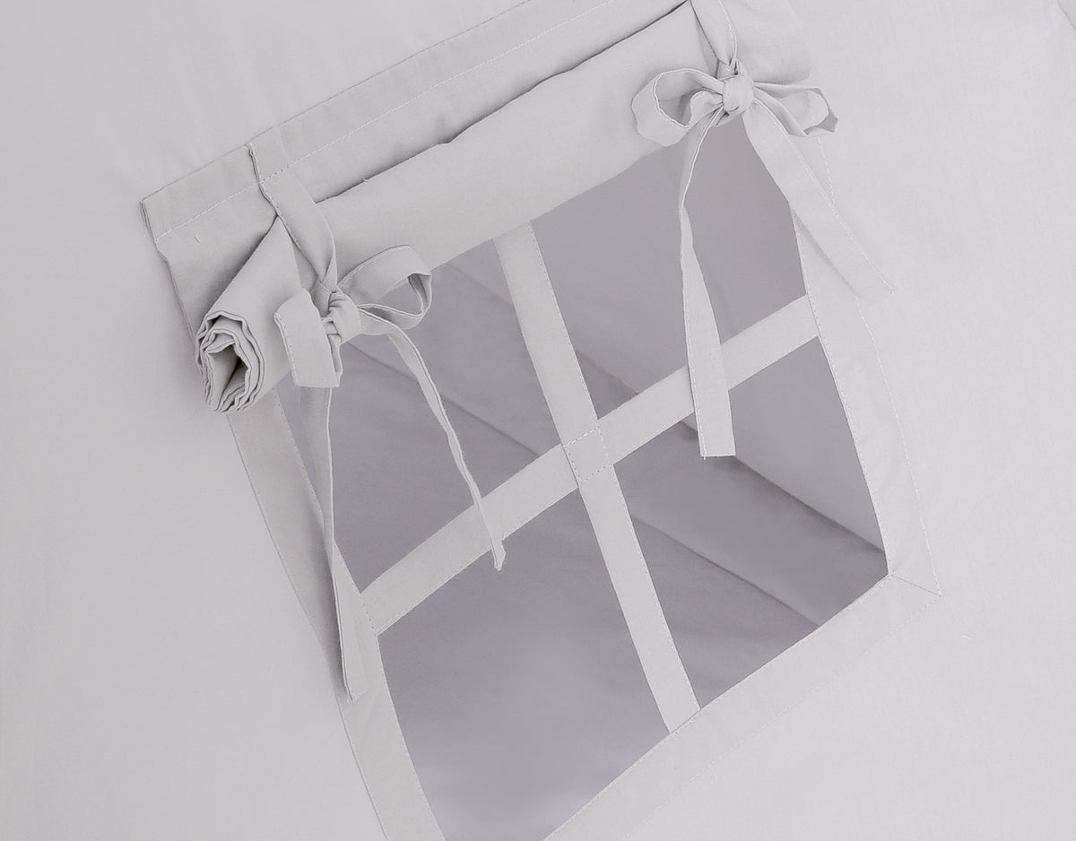 Teepee tent for kids +play mat + decorative feathers - gray