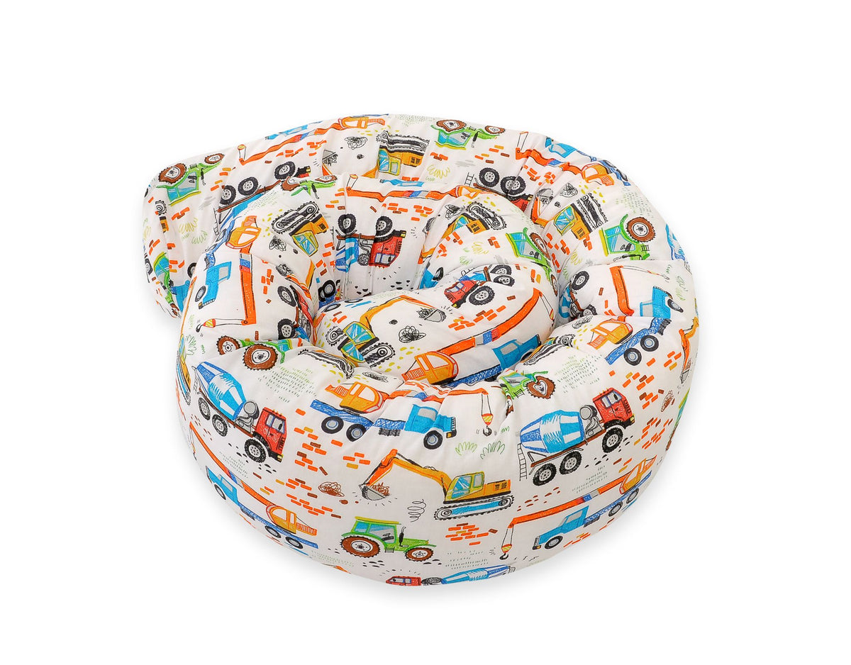 Roller bumper for baby bed - construction site