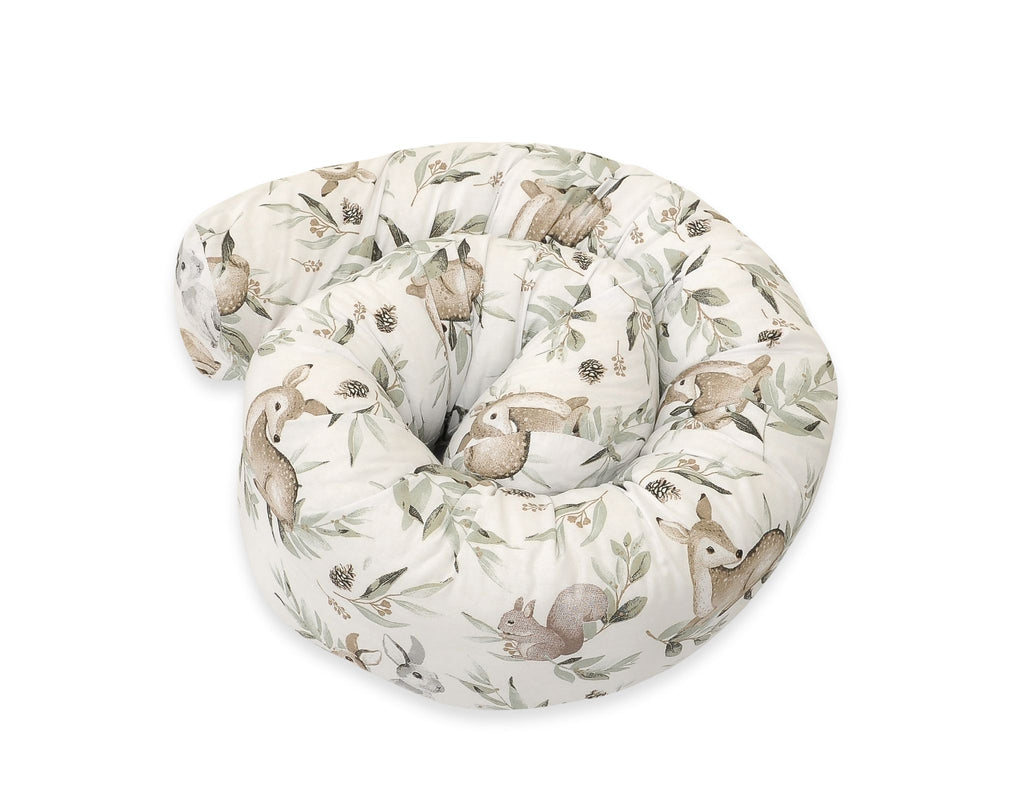 Roller bumper for baby bed - woodland olive