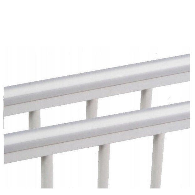 Wooden baby cot 120x60cm Lorenzo III white-pink, with teething rail