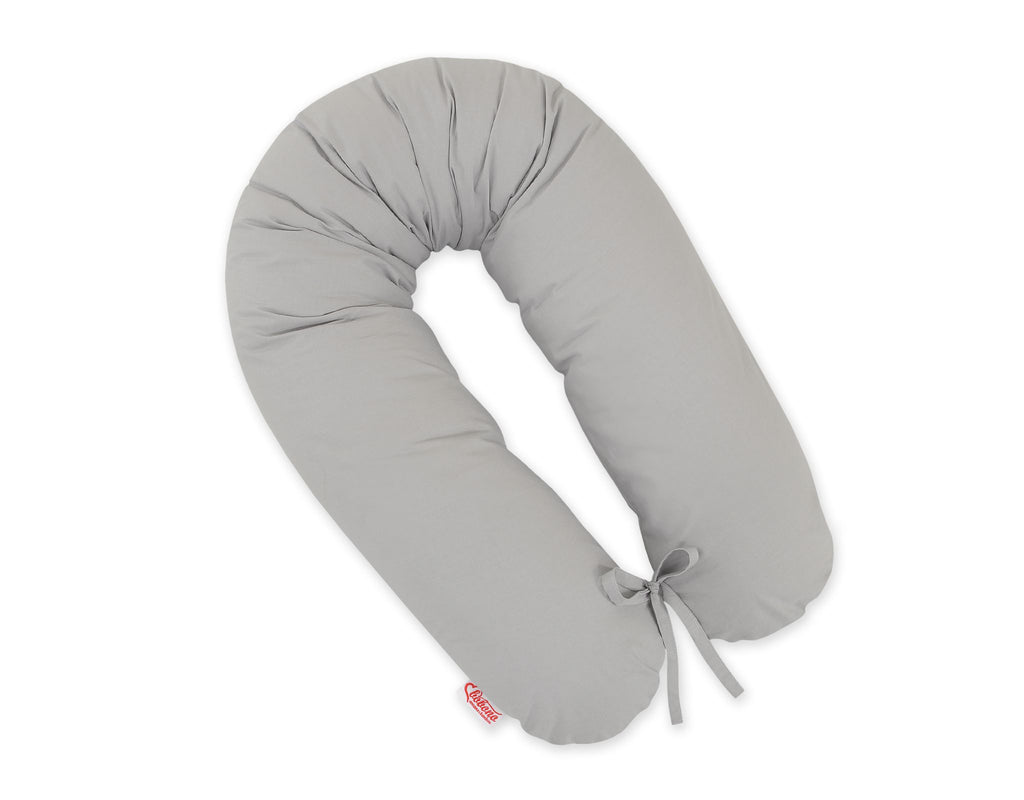 Pregnancy pillow- Longer, removable pillowcase - Grey