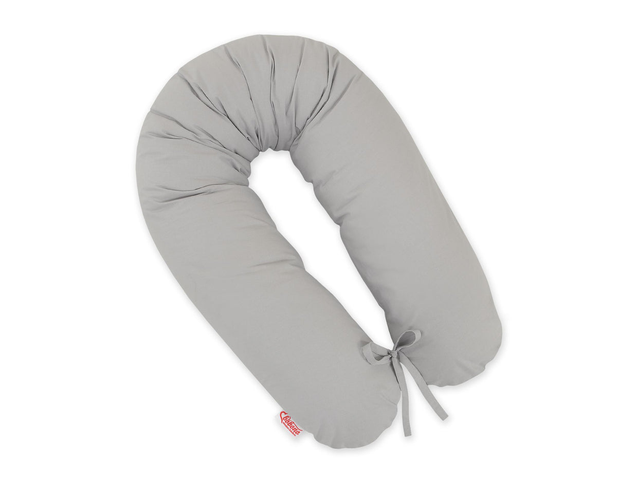 Pregnancy pillow- Longer, removable pillowcase - Grey