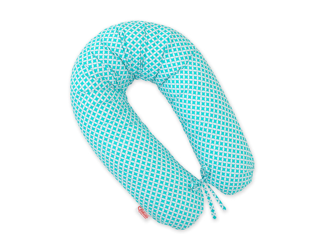 Pregnancy pillow- Longer, removable pillowcase - Mini-rosette mint