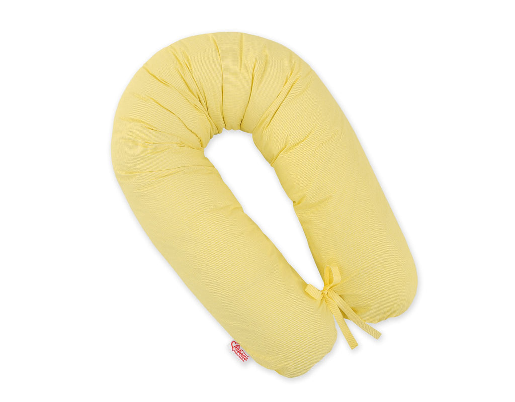 Pregnancy pillow- Longer, removable pillowcase - Yellow strips