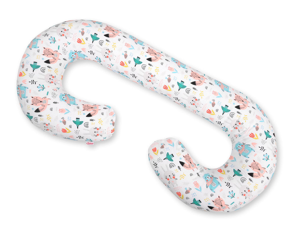 Maternity Support Pillow C, removable pillowcase - blue teddy bears