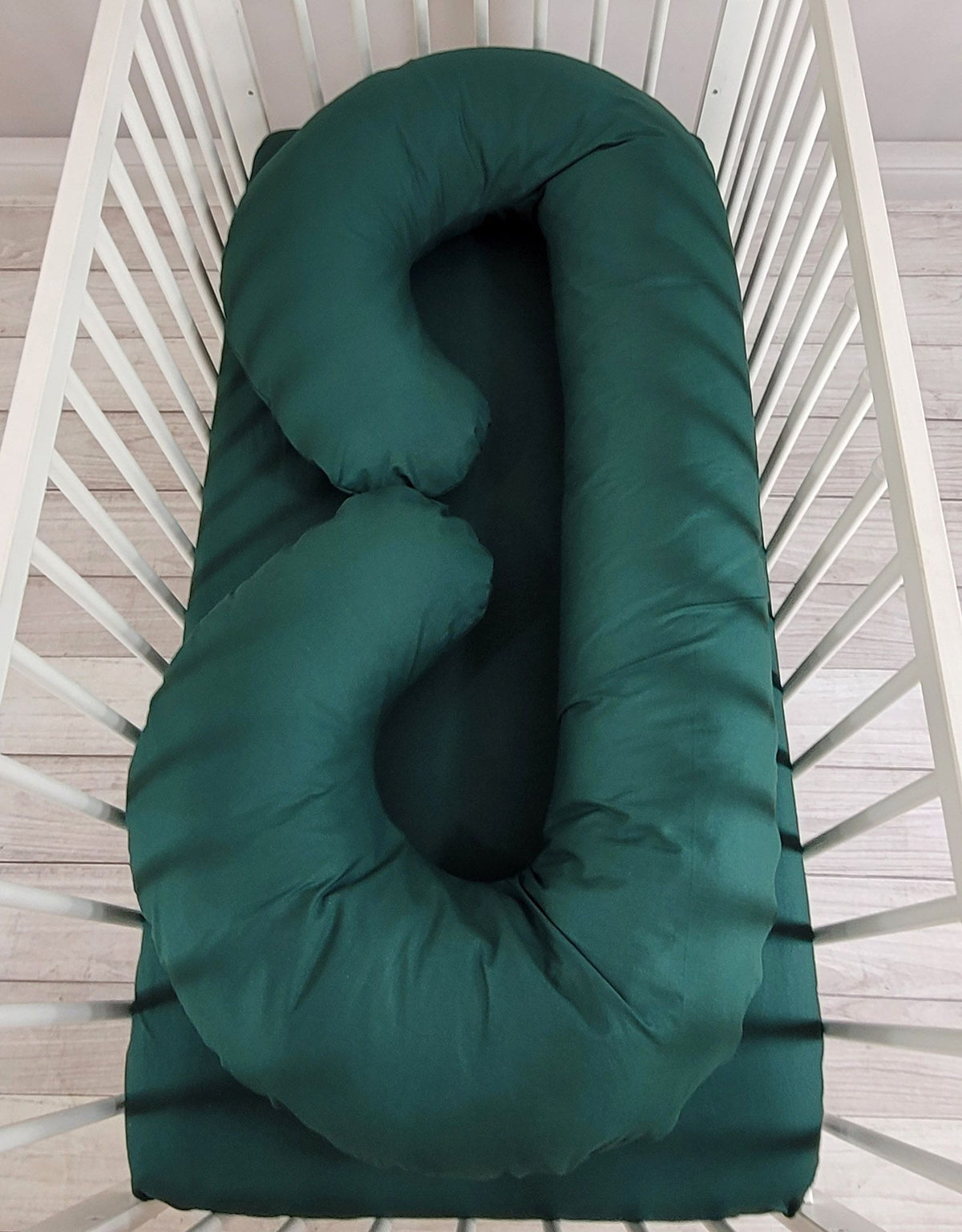 Maternity Support Pillow C, removable pillowcase - bottle green