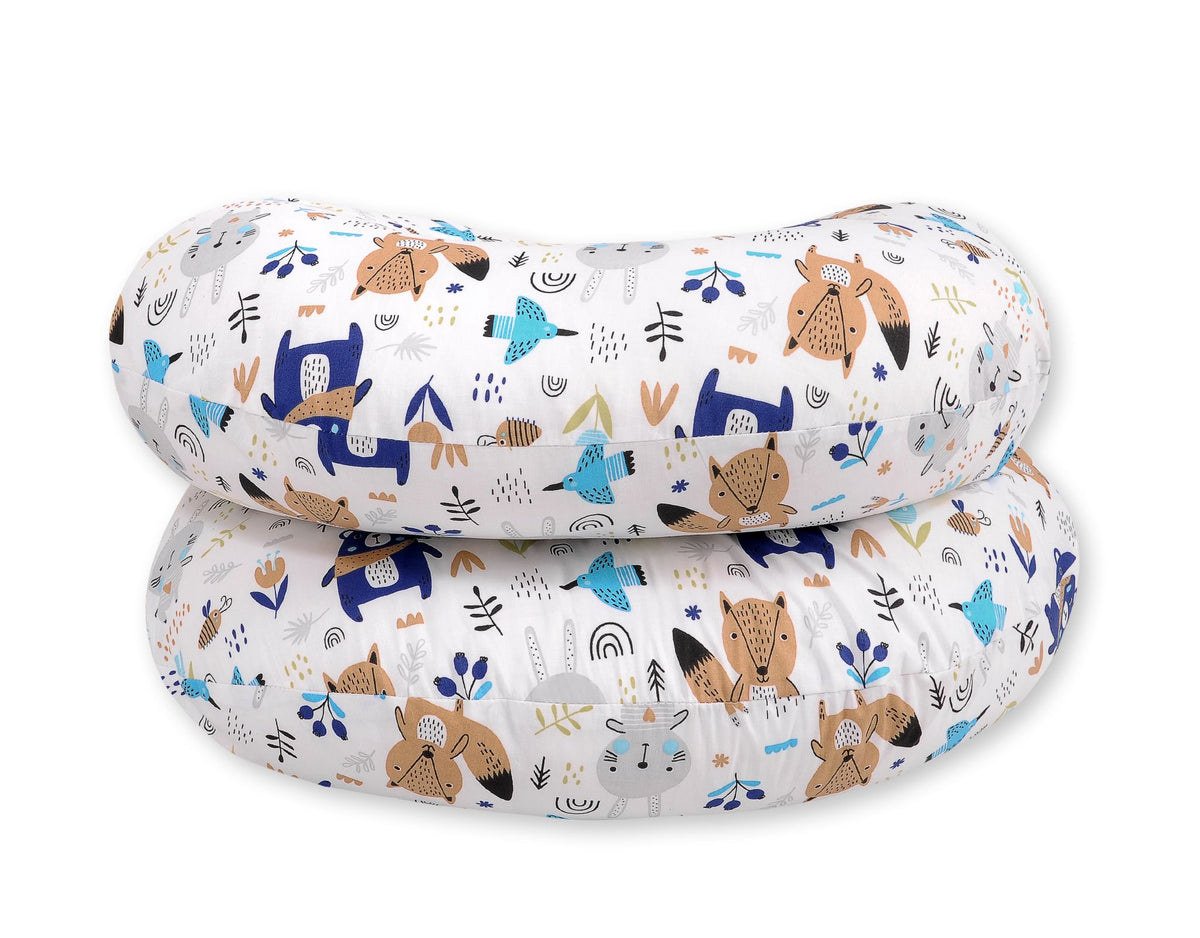 Maternity Support Pillow C, removable pillowcase - navy blue bears