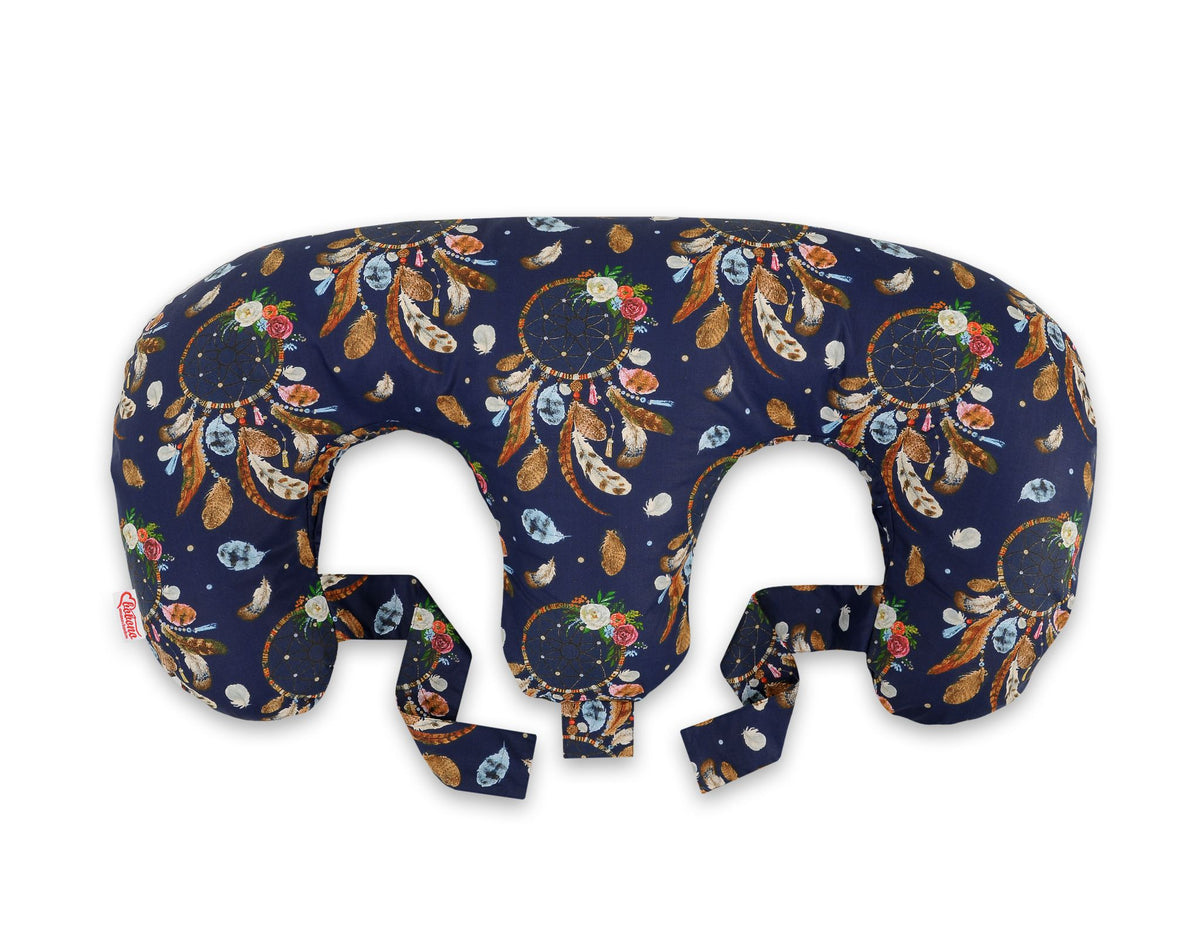 Twin Nursing Pillow – Dream Catchers (Removable, Hands-Free Feeding)