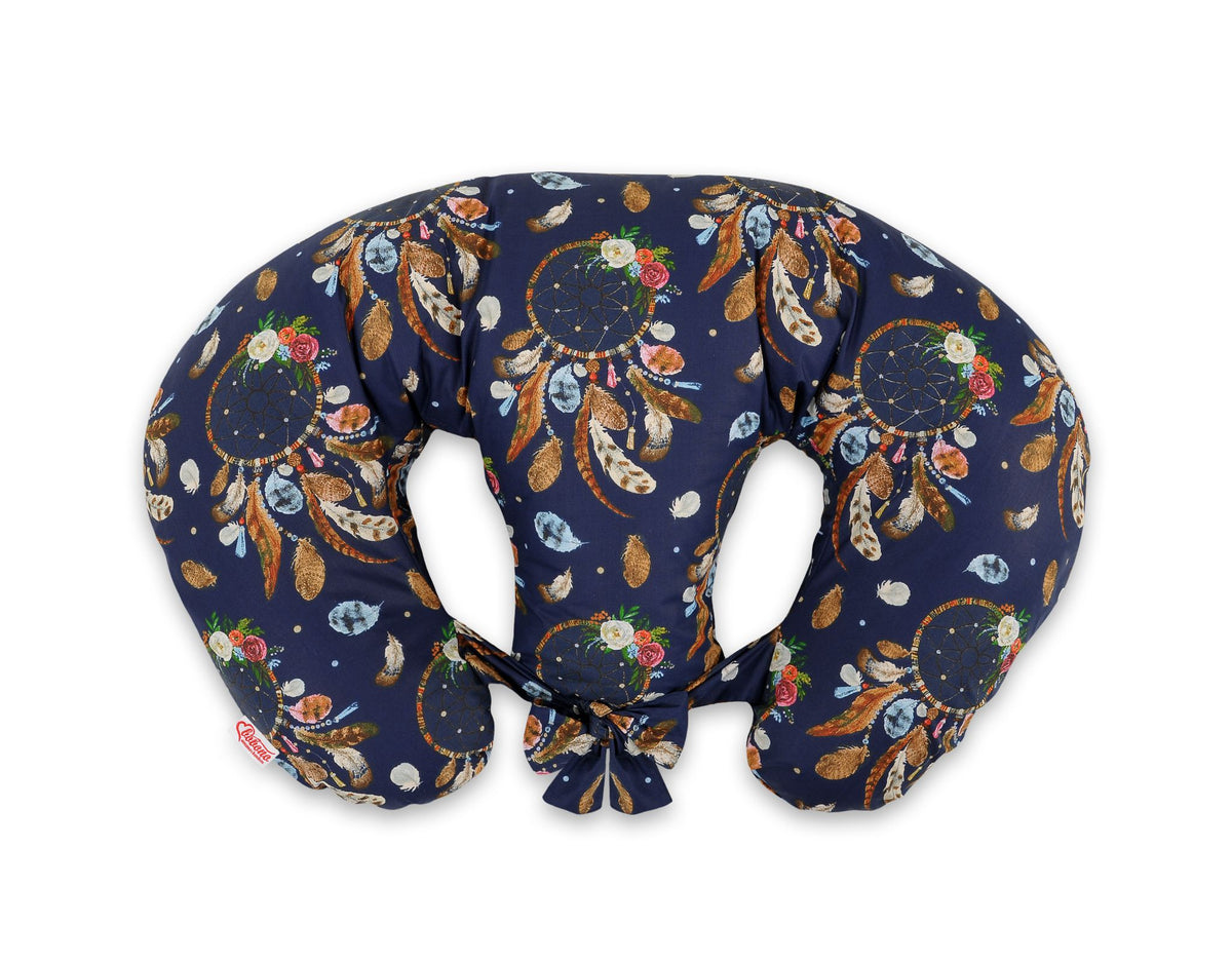Twin Nursing Pillow – Dream Catchers (Removable, Hands-Free Feeding)