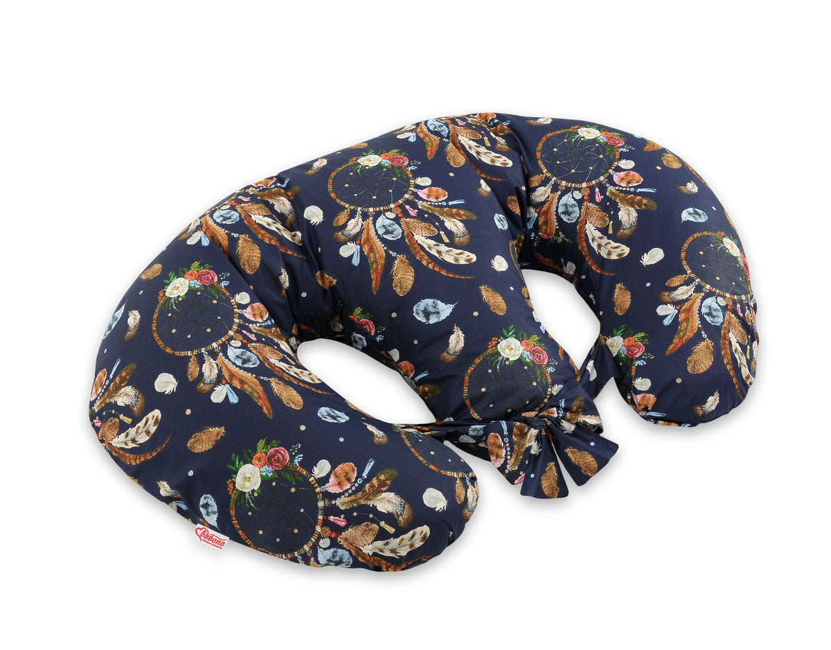 Twin Nursing Pillow – Dream Catchers (Removable, Hands-Free Feeding)