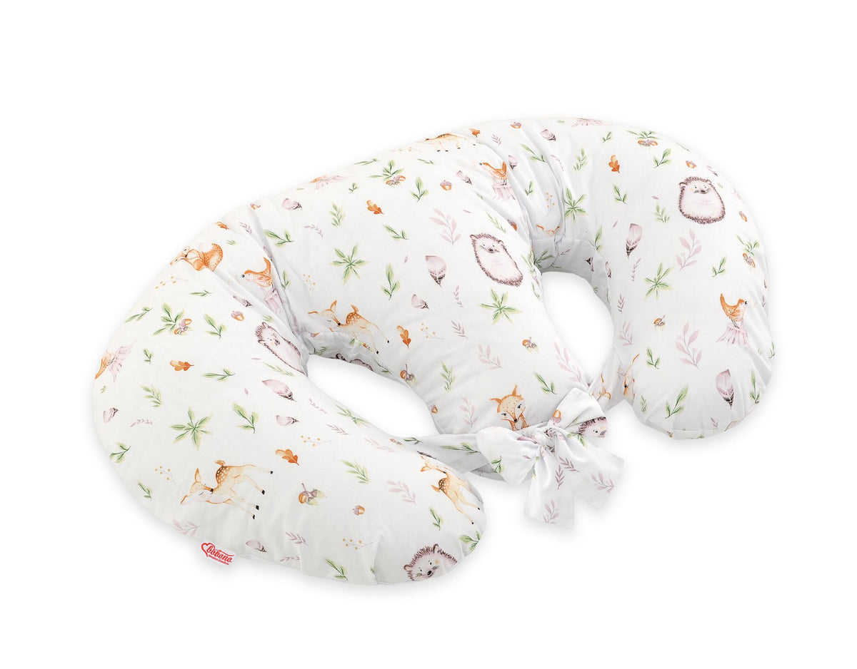 Twin Nursing Pillow – Forest Softness (Removable, Hands-Free Feeding)