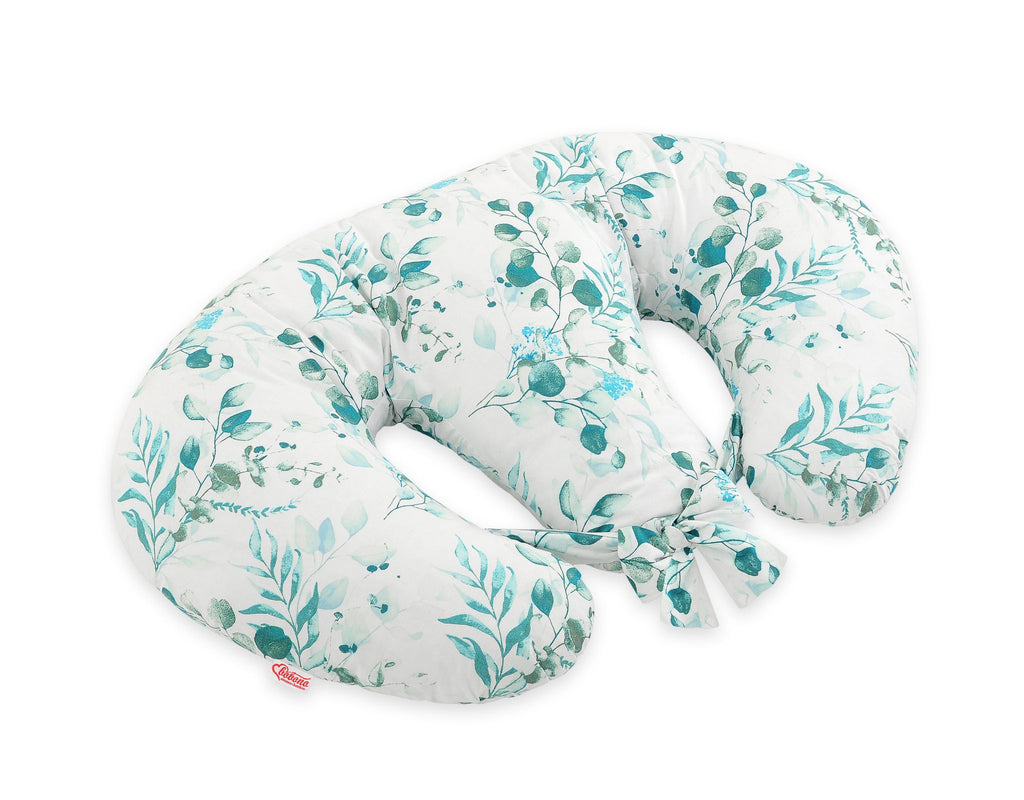 Twin Nursing Pillow – Eucaliptus mint (Removable, Hands-Free Feeding)