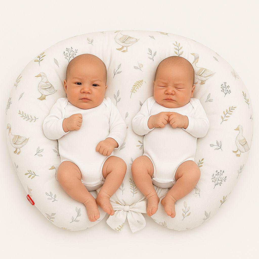 Twin Nursing Pillow – Gooses (Removable, Hands-Free Feeding)