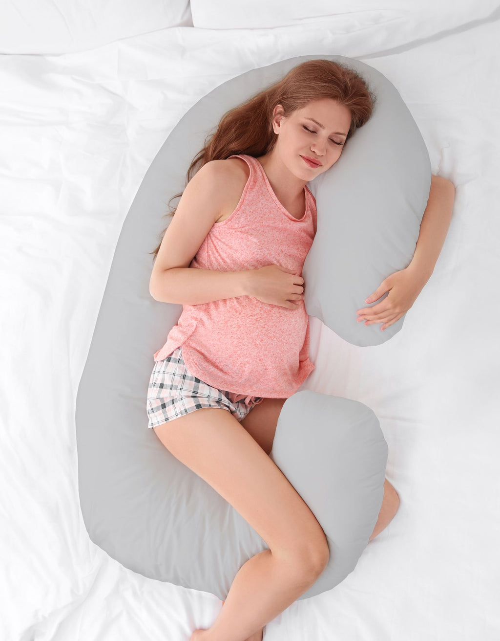 Maternity Support Pillow C, removable pillowcase - forest softness
