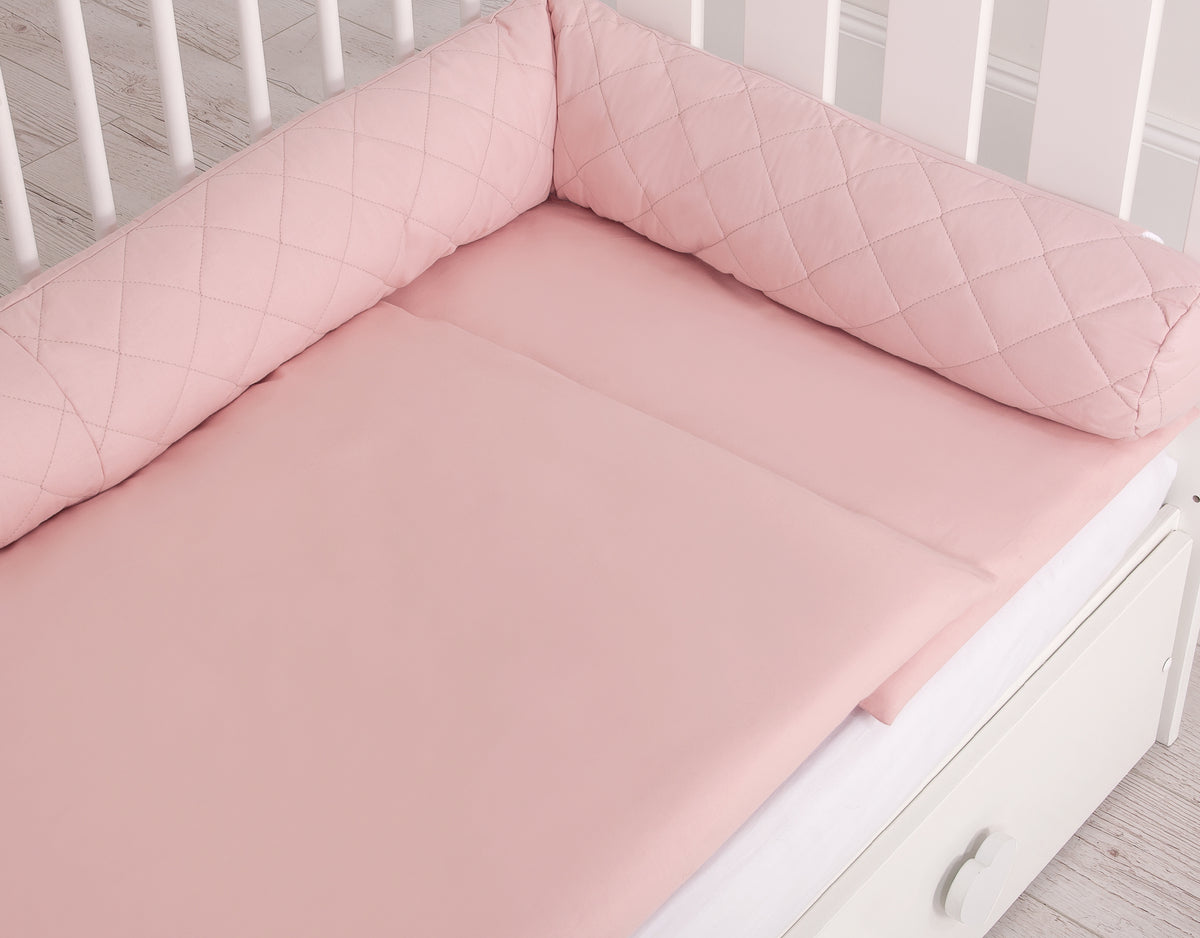 2-in-1 - Baby nest quilted - snake pillow bumper - white