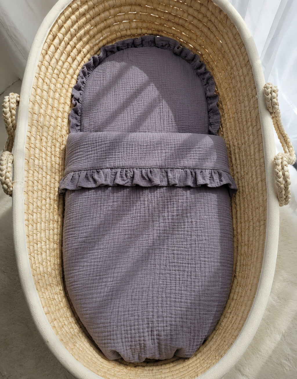 Muslin Duvet & Flat Pillow Set (2 pcs) – Anthracite