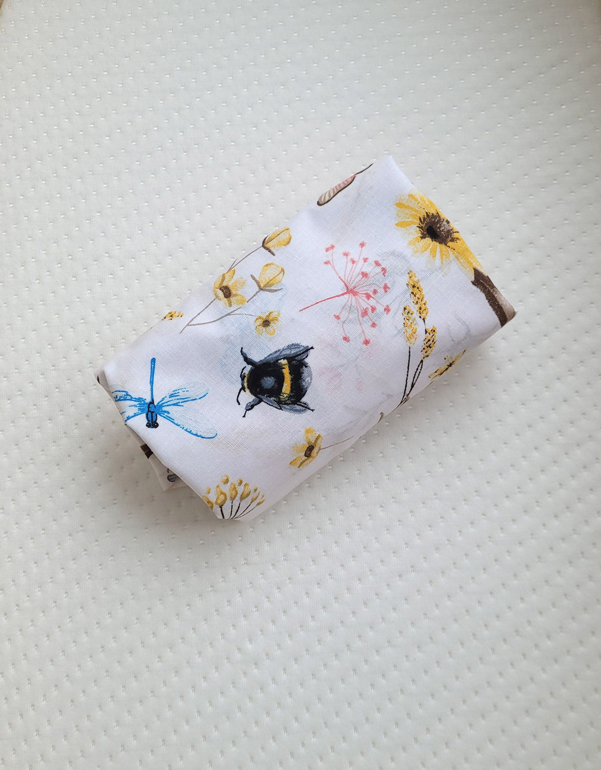 Sheet made of cotton for moses basket mattress 75x35 cm - Summer meadow