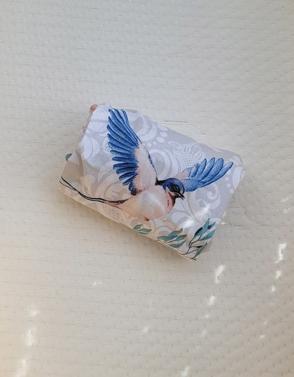 Sheet made of cotton for moses basket mattress 75x35 cm - Blue birds
