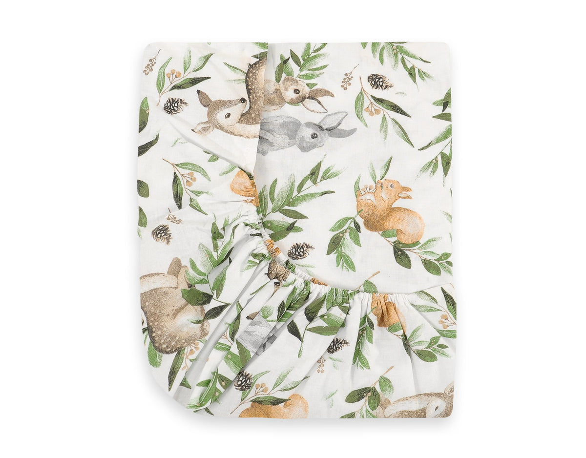 Sheet made of cotton 120x60cm - woodland green