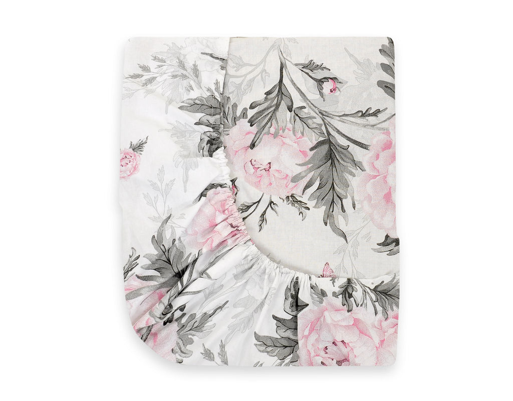Sheet made of cotton 120x60cm - romantic peonies