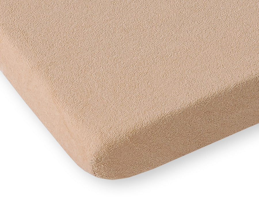 Fitted Terry Sheet 120x60 cm - light brown