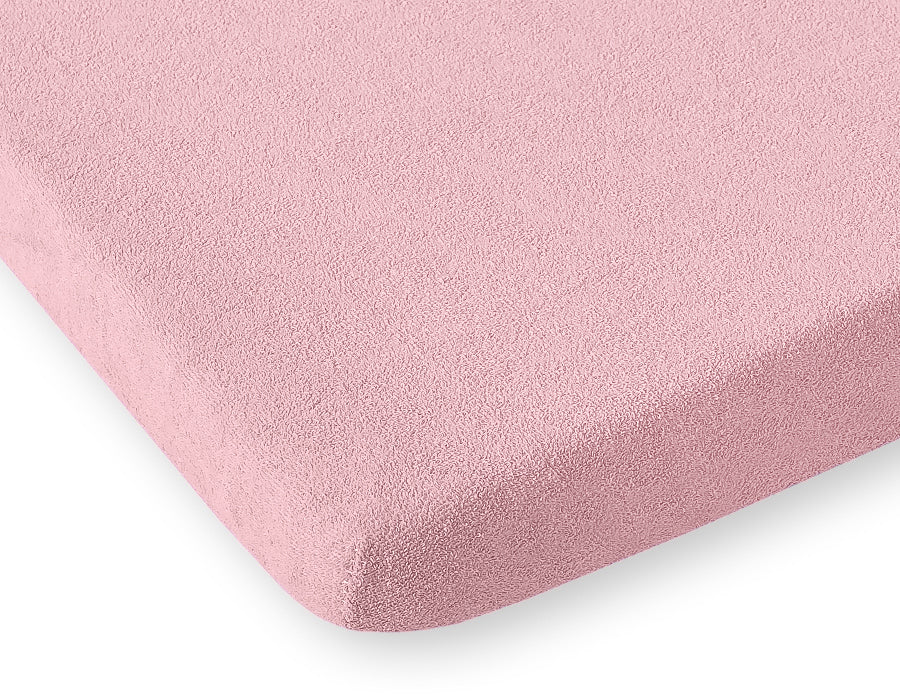 Fitted Terry Sheet 120x60 cm - old pink