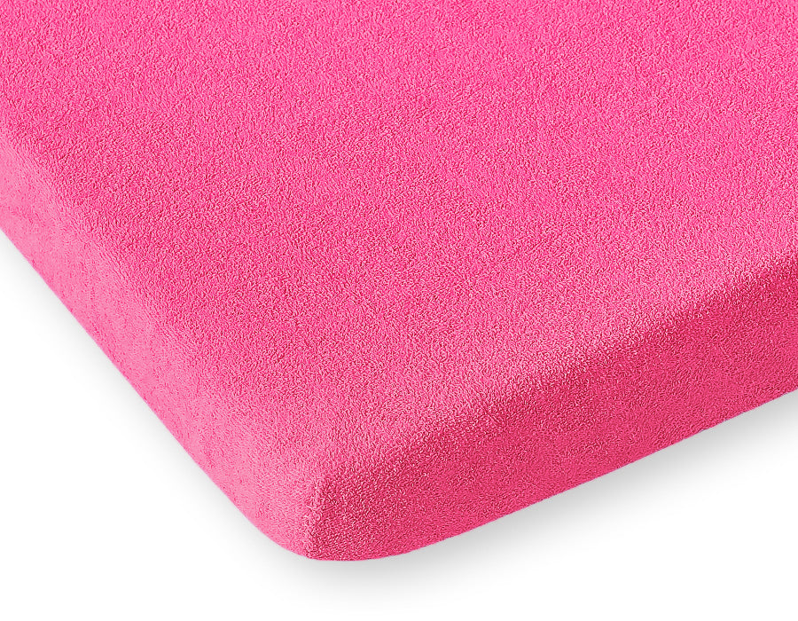 Fitted Terry Sheet 120x60 cm - dark pink