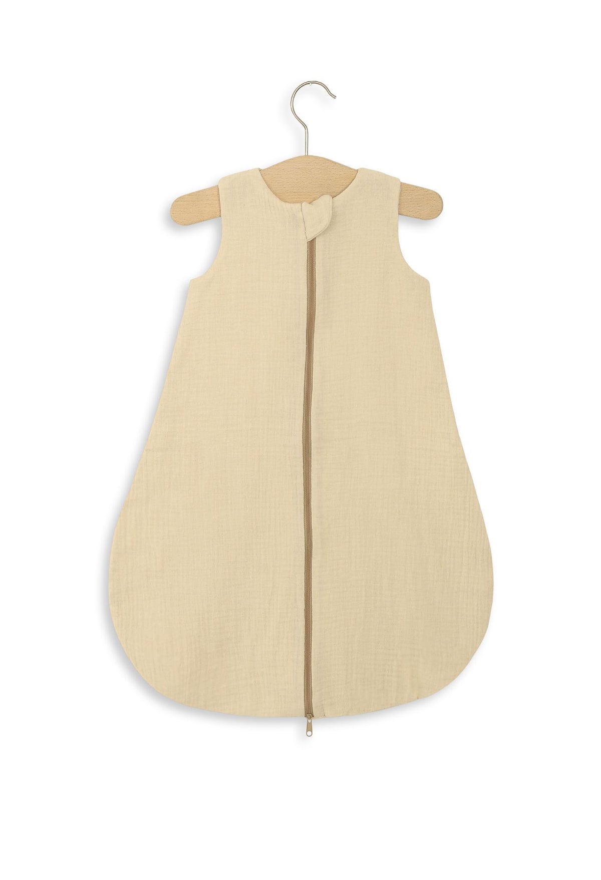 Muslin baby sleeping bag 0-6 months S for summer TOG 1.0 - cream