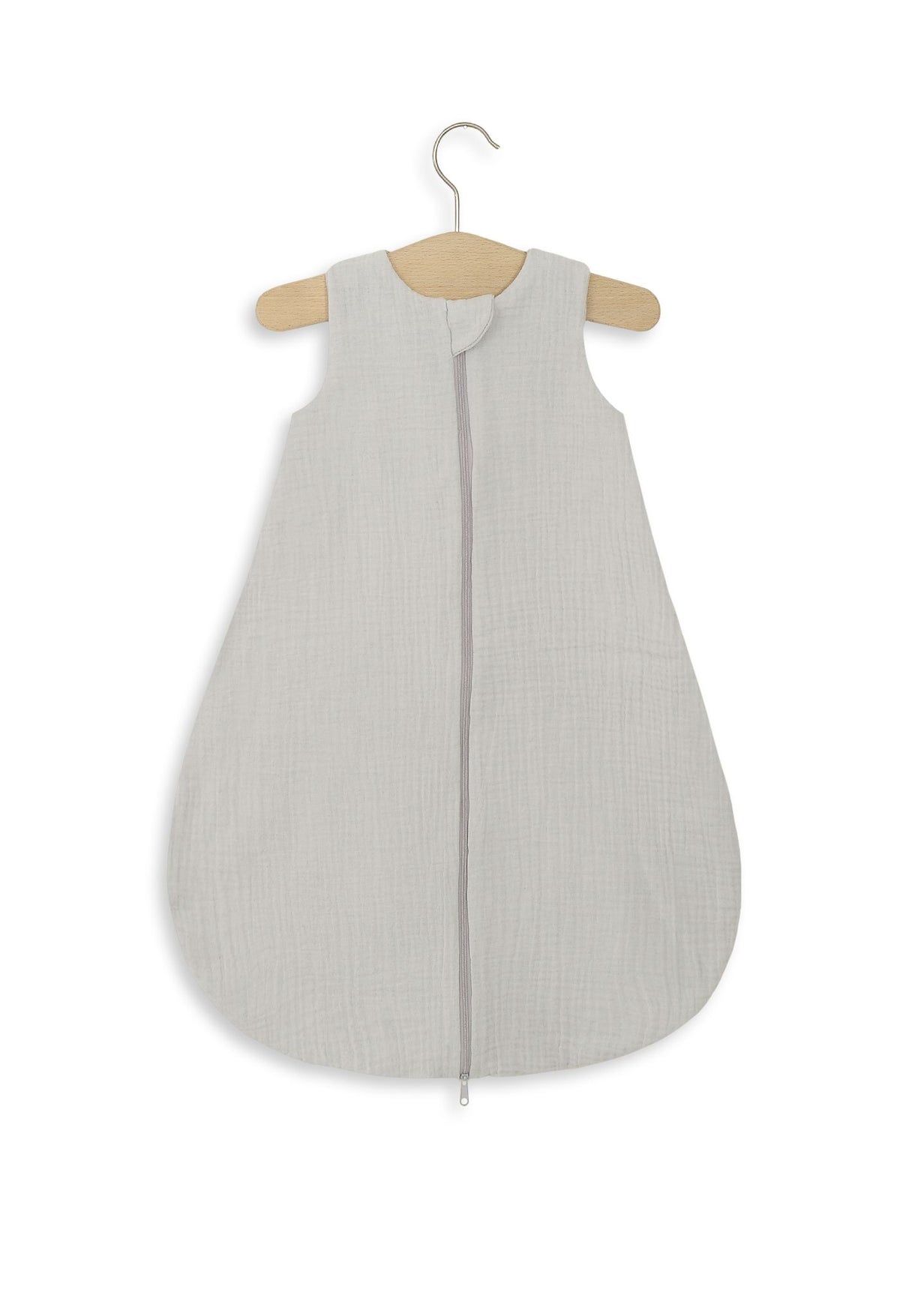 Muslin baby sleeping bag 0-6 months S for summer TOG 1.0 - grey