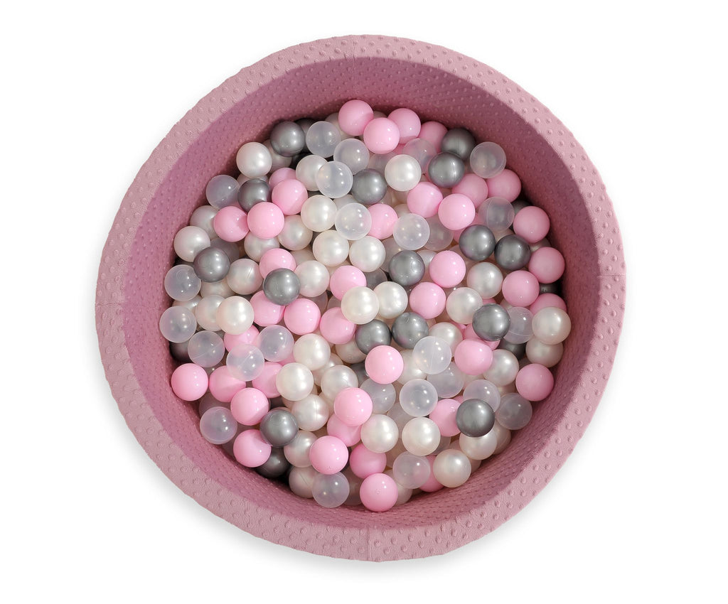 Ball-pit minky H-40 cm with balls 200pcs- pastel violet
