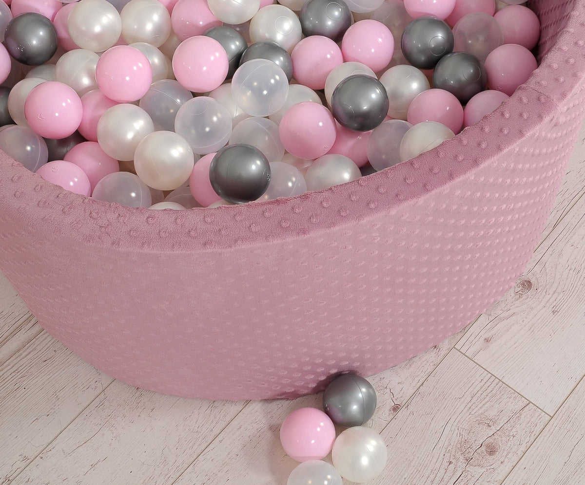 Ball-pit minky H-40 cm with balls 200pcs- pastel violet