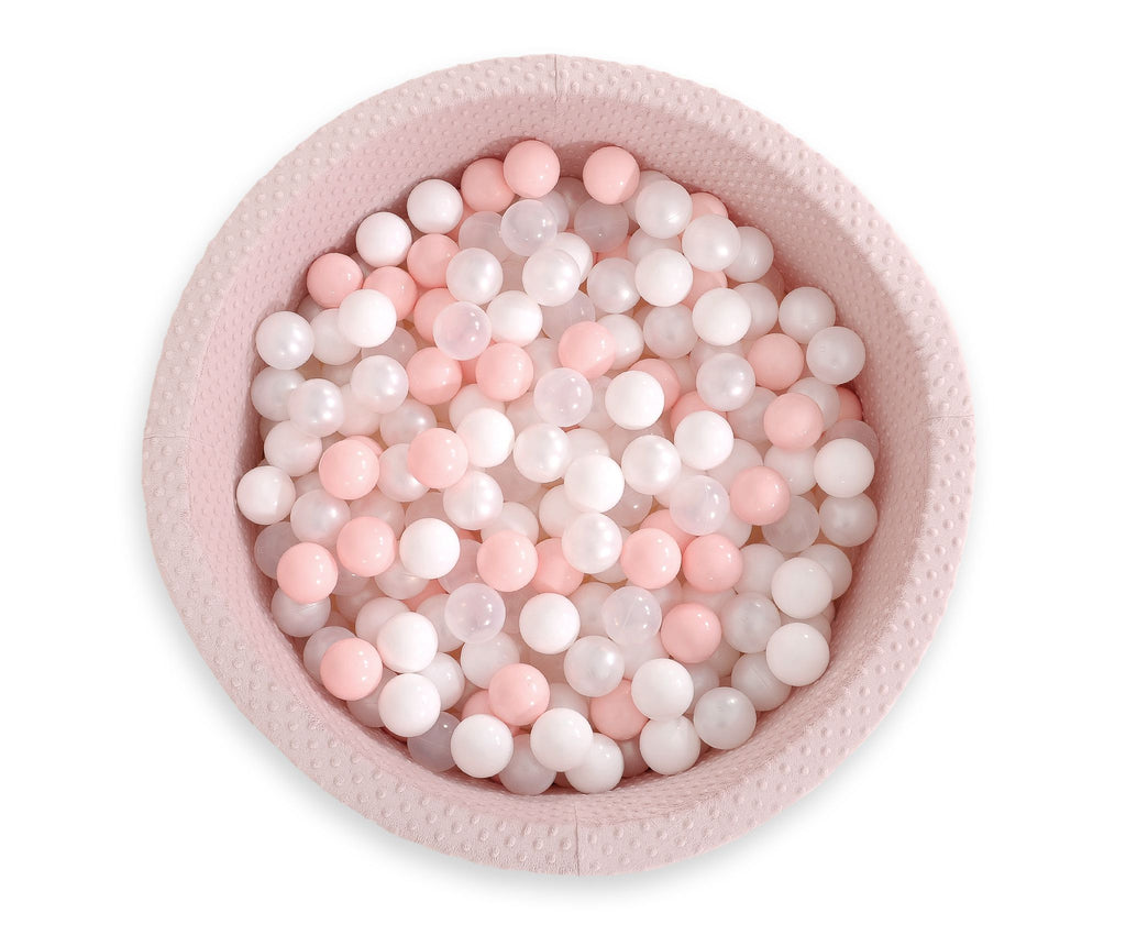 Ball-pit minky H-40 cm with balls 200pcs- blush